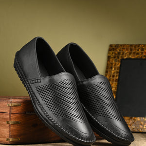 Egoss Leather Casual Slip On Shoes For Men