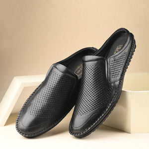 Egoss Leather Casual Slip On Shoes For Men