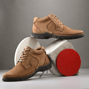 Mudtrail Lace-Up Low Ankle Boots by Aspeerio