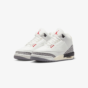 Jordan | AIR JORDAN 3 RETRO  { SUMMIT WHITE/FIRE RED-BLACK-CEMENT GREY