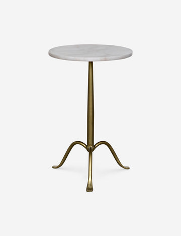 Antique Brass and White Marble