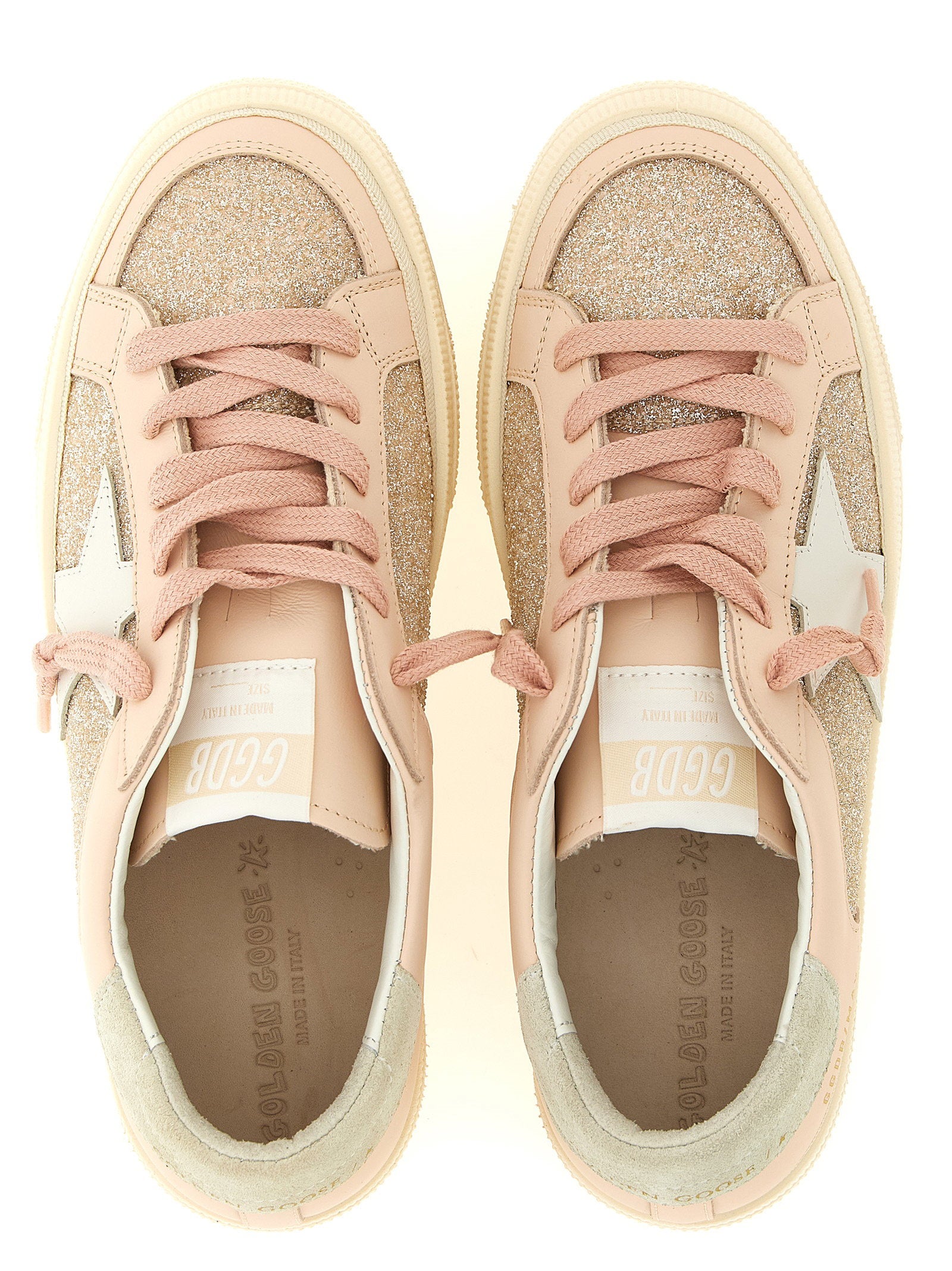 Golden Goose May Sneakers With Glitter