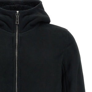 Giorgio Brato Velour Leather Hoodie