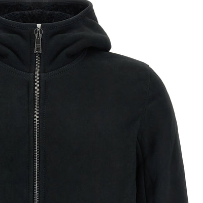 Giorgio Brato Velour Leather Hoodie