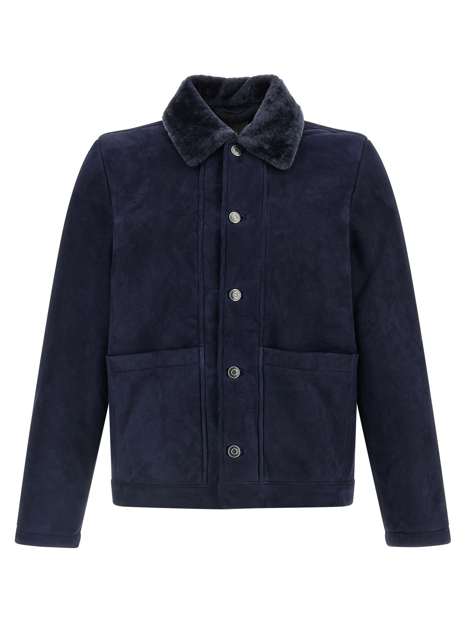 Giorgio Brato Shearling Neck Overshirt