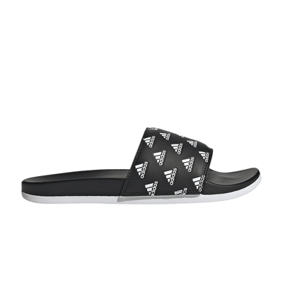 adidas Adilette Comfort Slides Print Core Black Cloud White