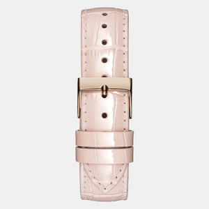 Guess Dress Women Quartz Rose Gold Dial Analog Leather Watch GW0032L2