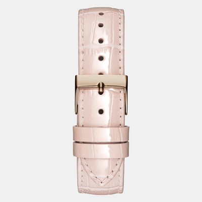 Guess Dress Women Quartz Rose Gold Dial Analog Leather Watch GW0032L2