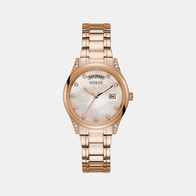 Aura Women Quartz Two Tone Dial Analog Stainless Steel Watch GW0047L2