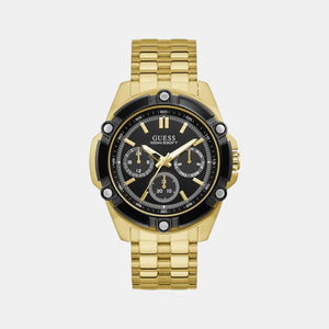Guess Sport Men Quartz Black Dial Chronograph Stainless Steel Watch GW0210G1