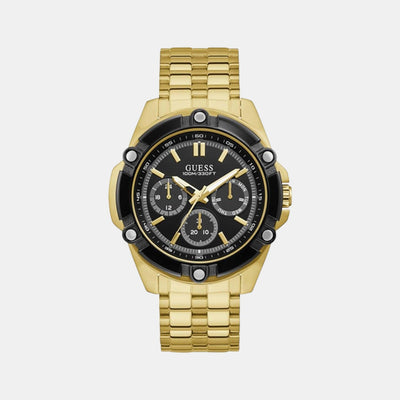 Guess Sport Men Quartz Black Dial Chronograph Stainless Steel Watch GW0210G1