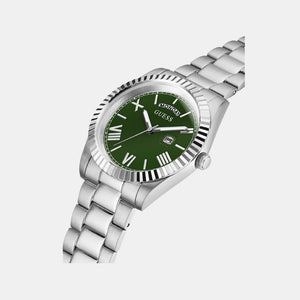 Connoisseur Men Quartz Green Dial Analog Stainless Steel Watch GW0265G10