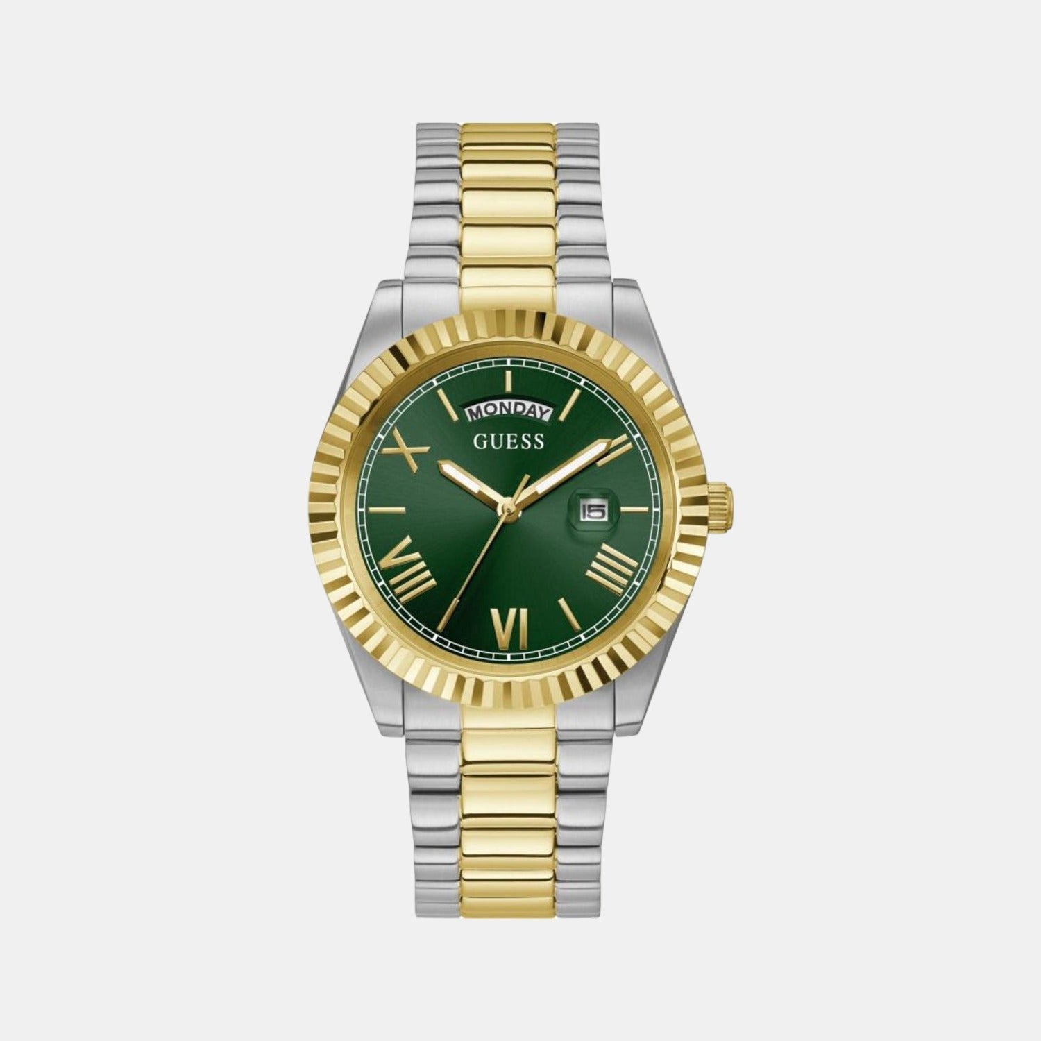 Connoisseur Round Men Quartz Green Dial Analog Stainless Steel Watch GW0265G8