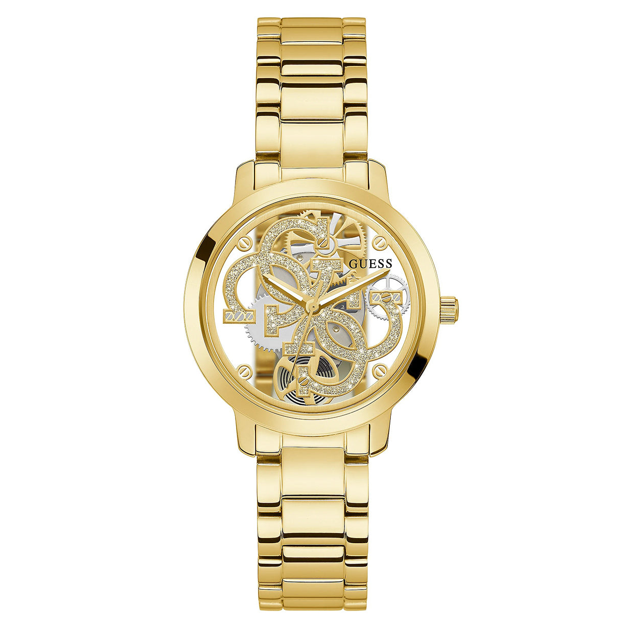 Guess Quattro Clear Gold Dial Women 37mm