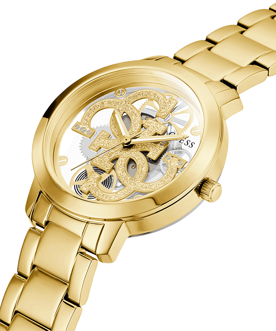 Guess Quattro Clear Gold Dial Women 37mm