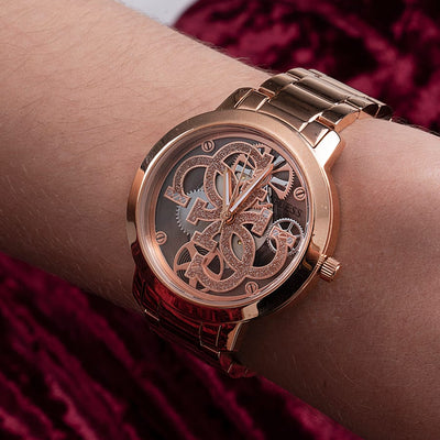 Guess Quattro Clear Rose Gold Dial Women 37mm
