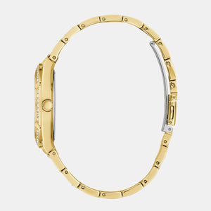 After glow Women Quartz Gold Dial Analog Stainless Steel Watch GW0312L2