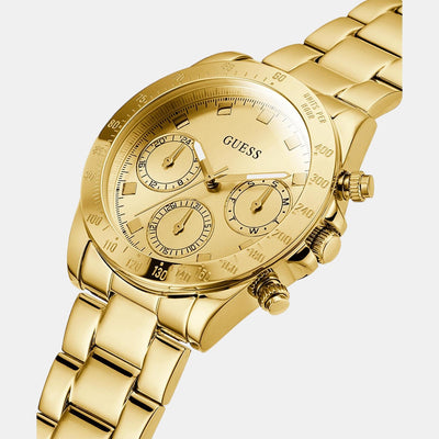 Eclipse Women Quartz Gold Dial Chronograph Stainless Steel Watch GW0314L2