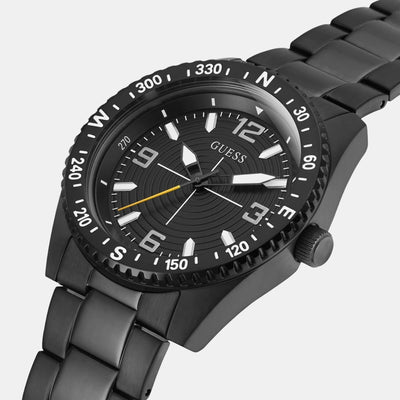 Guess Sport Men Quartz Black Dial Analog Stainless Steel Watch GW0327G2