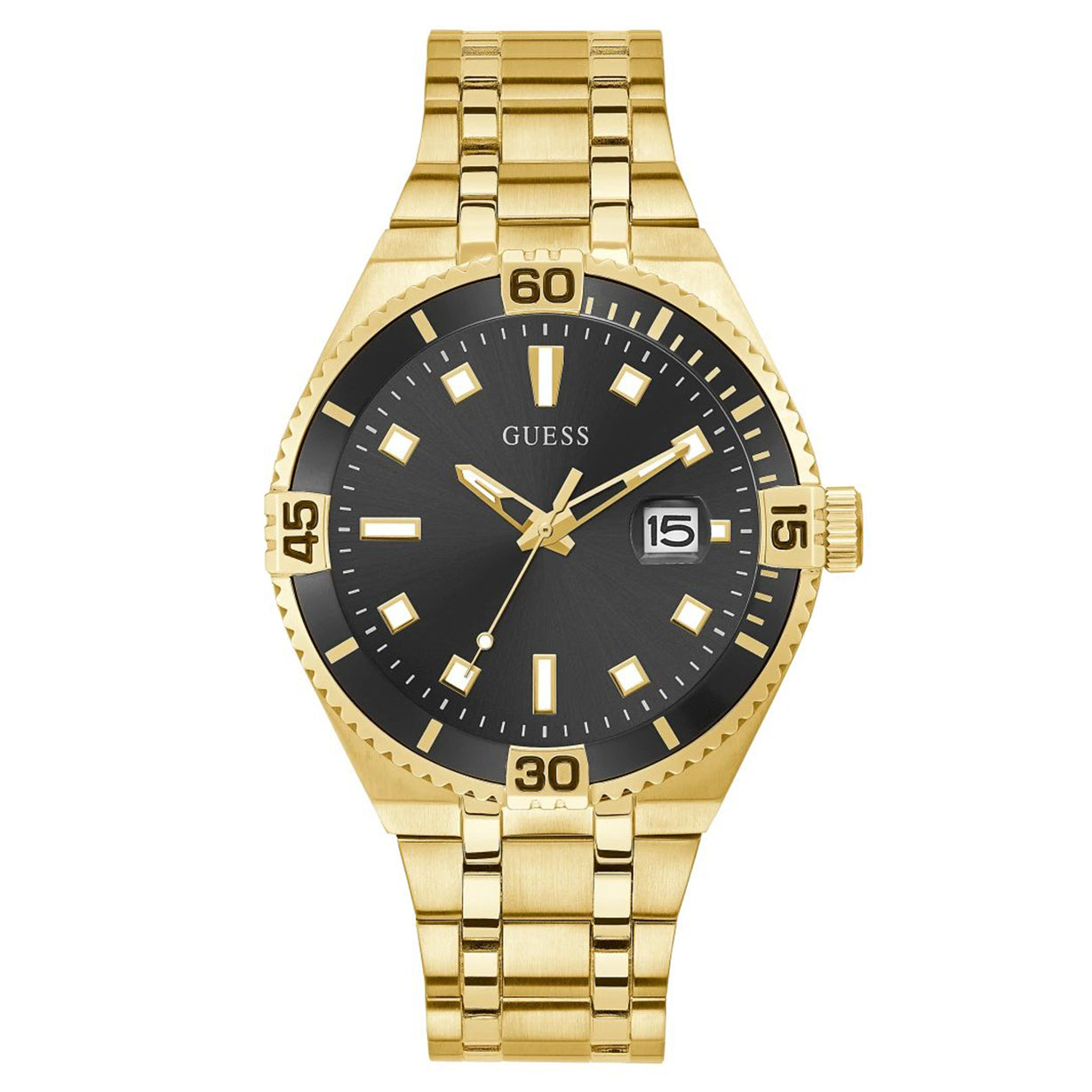 Guess Premier Black Dial Men 45mm
