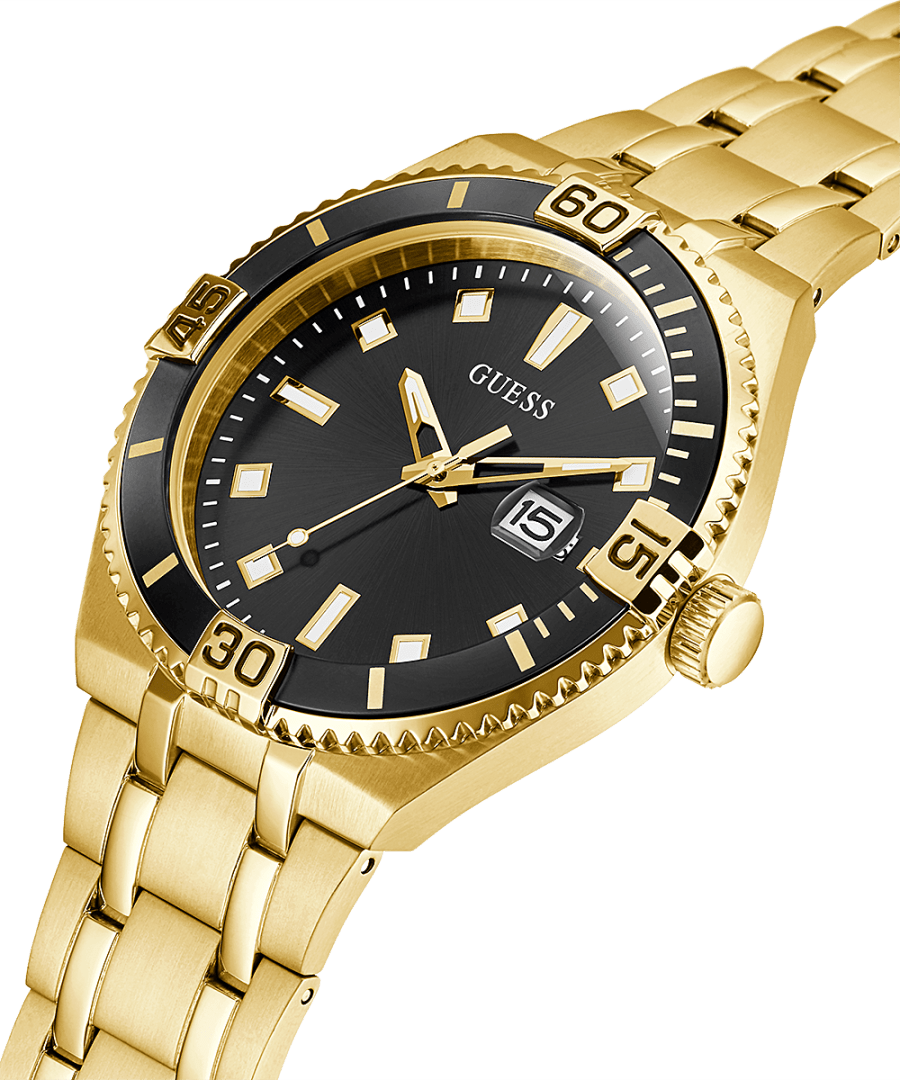 Guess Premier Black Dial Men 45mm