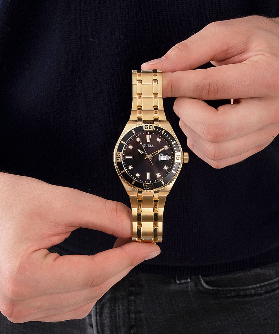 Guess Premier Black Dial Men 45mm