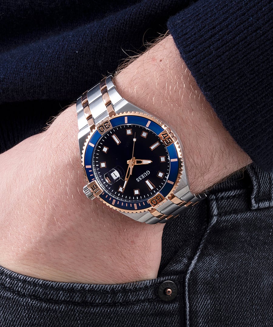 Guess Premier Blue Dial Men 45mm