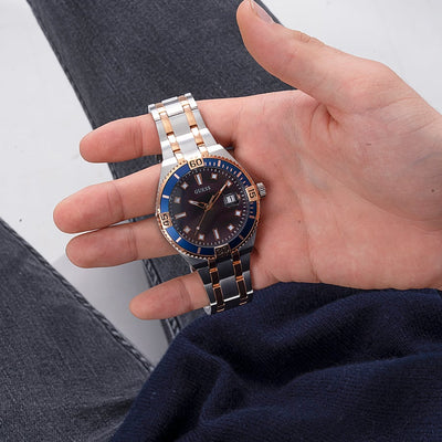 Guess Premier Blue Dial Men 45mm