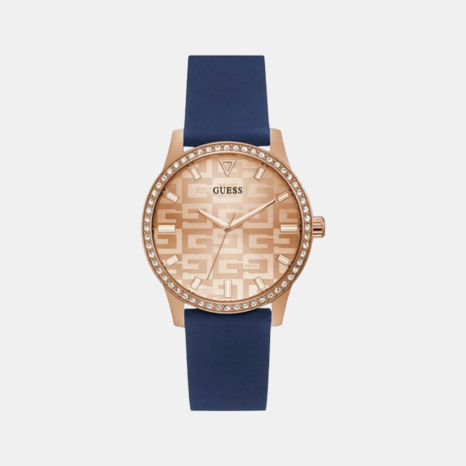 G Check Women Quartz Rose Gold Dial Analog Silicone Watch GW0355L2