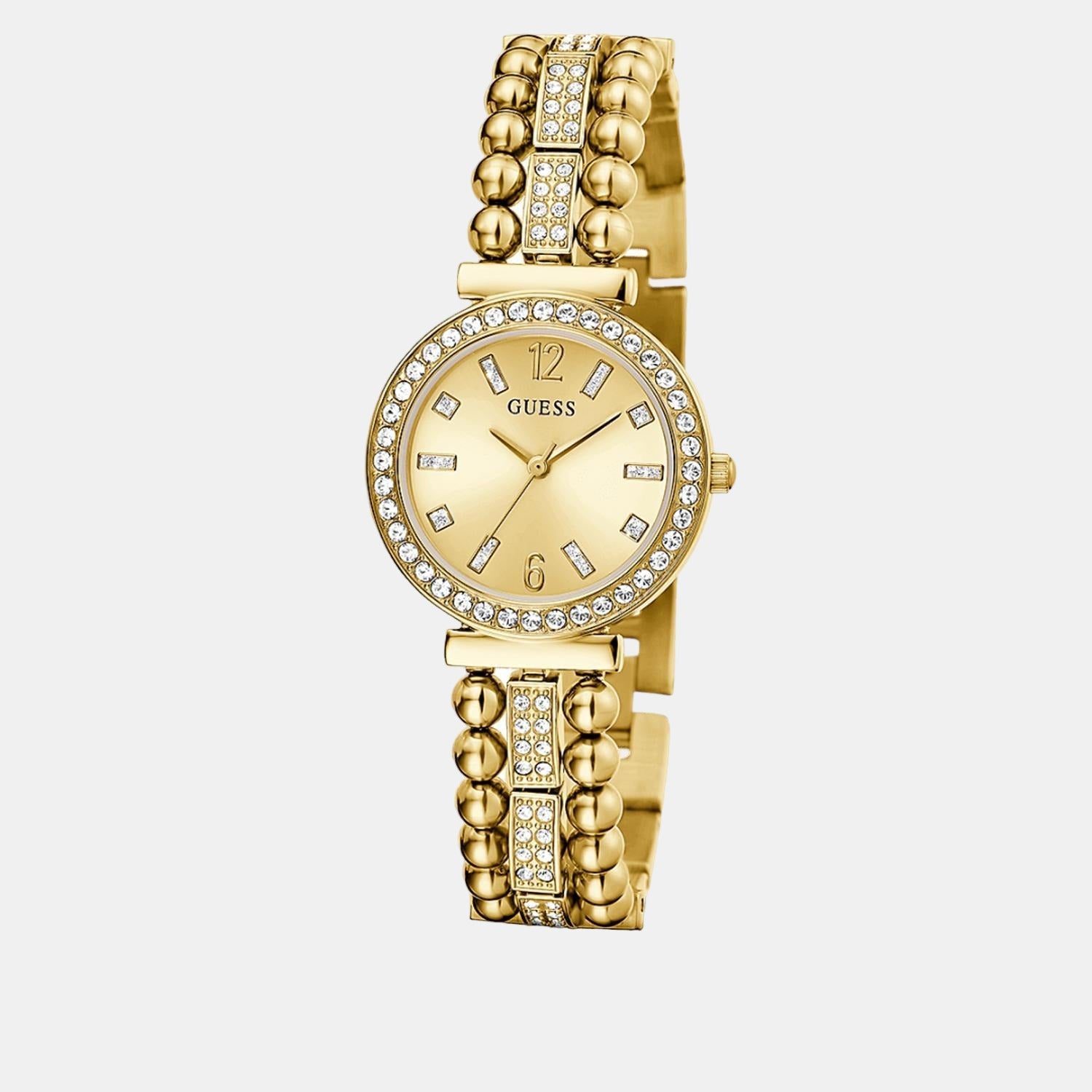 Gala Women Quartz Champagne Dial Analog Stainless Steel Watch GW0401L2