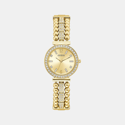 Gala Women Quartz Champagne Dial Analog Stainless Steel Watch GW0401L2