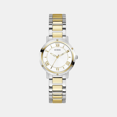Dawn Women Quartz White Dial Analog Stainless Steel Watch GW0404L2