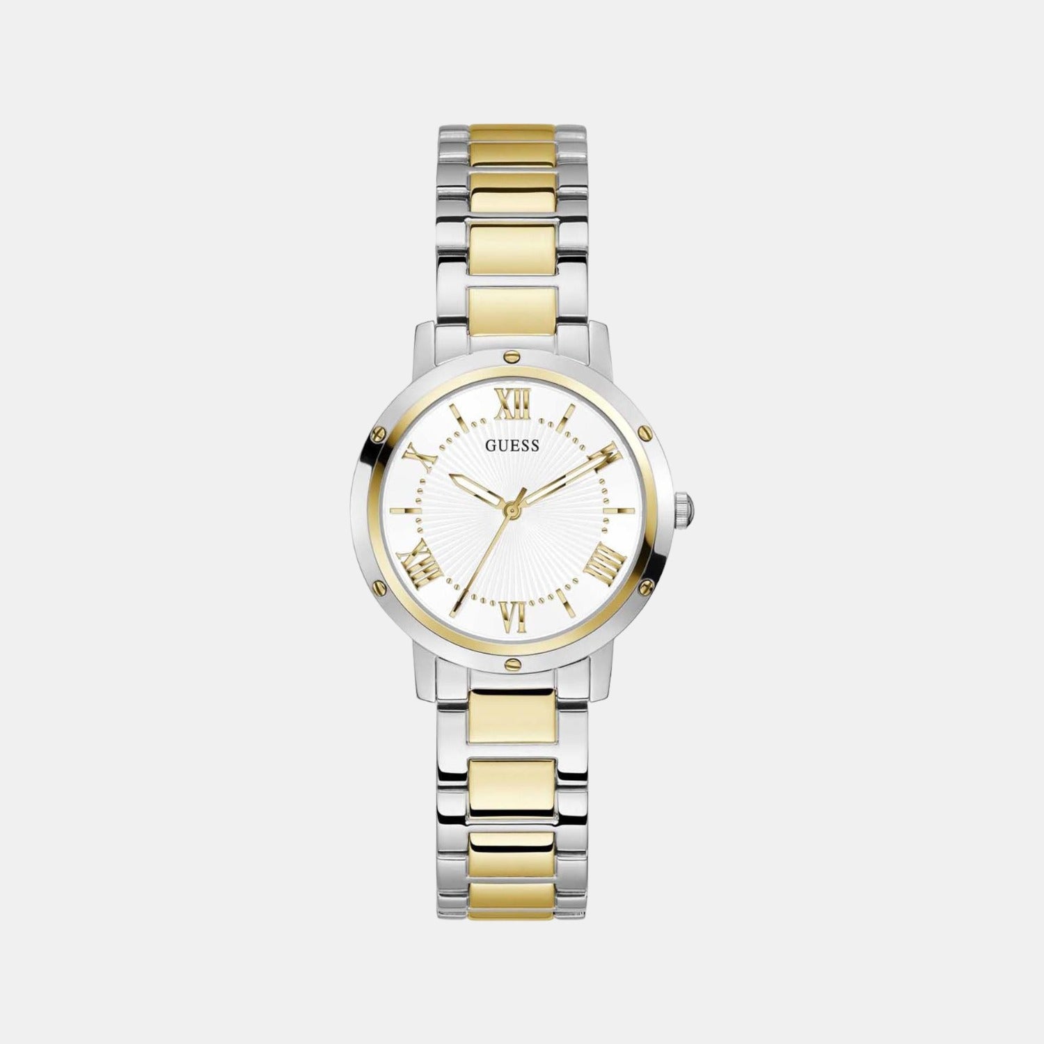 Dawn Women Quartz White Dial Analog Stainless Steel Watch GW0404L2