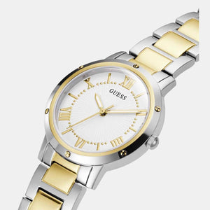 Dawn Women Quartz White Dial Analog Stainless Steel Watch GW0404L2