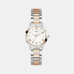 Dawn Women Quartz White Dial Analog Stainless Steel Watch GW0404L3