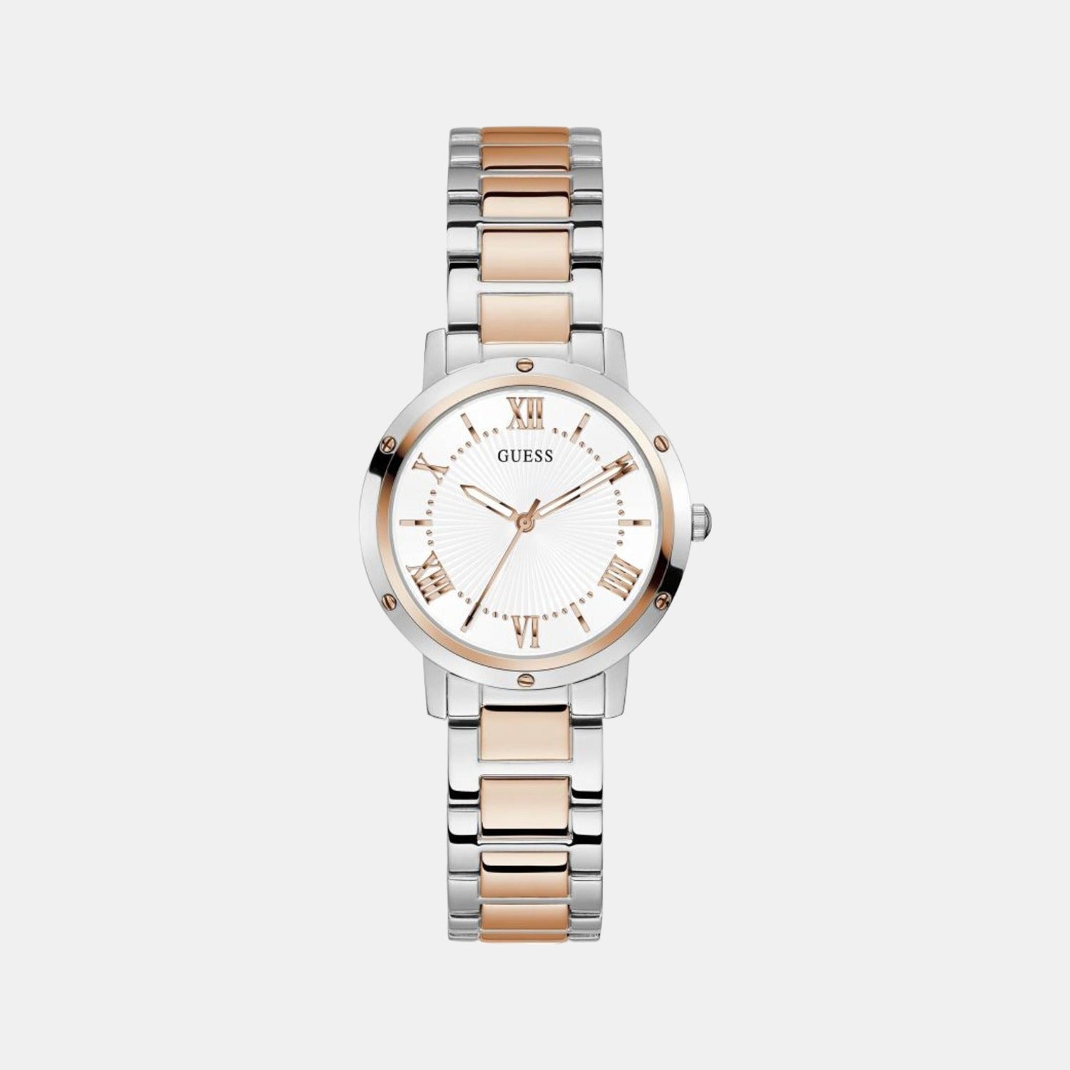 Dawn Women Quartz White Dial Analog Stainless Steel Watch GW0404L3