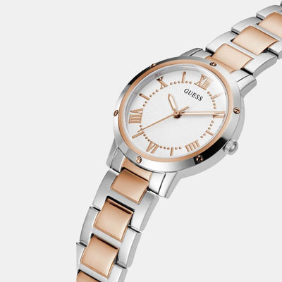 Dawn Women Quartz White Dial Analog Stainless Steel Watch GW0404L3