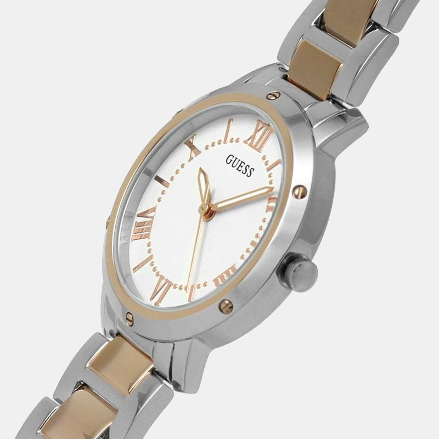 Dawn Women Quartz White Dial Analog Stainless Steel Watch GW0404L3