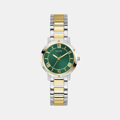 Dress Women Quartz Green Dial Analog Recycled Steel Watch GW0404L5