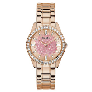 Guess Glitter Burst Rose Gold Dial Women 38mm
