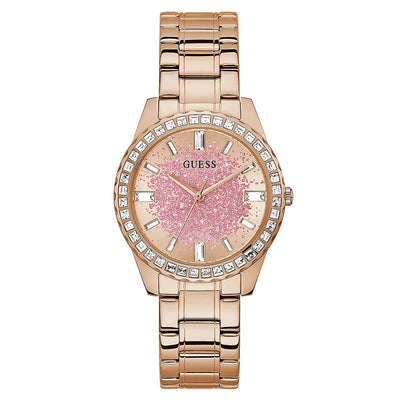Guess Glitter Burst Rose Gold Dial Women 38mm