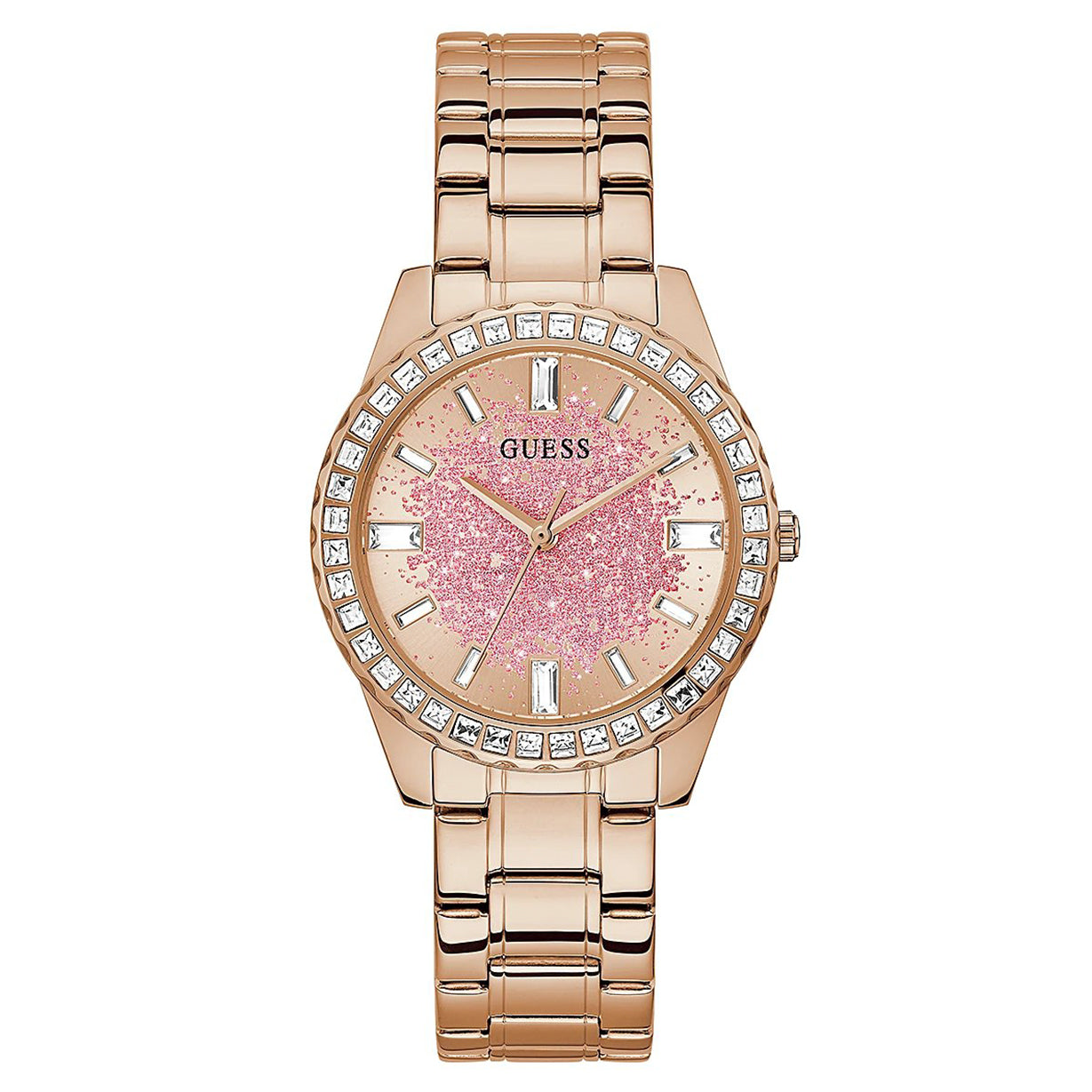 Guess Glitter Burst Rose Gold Dial Women 38mm
