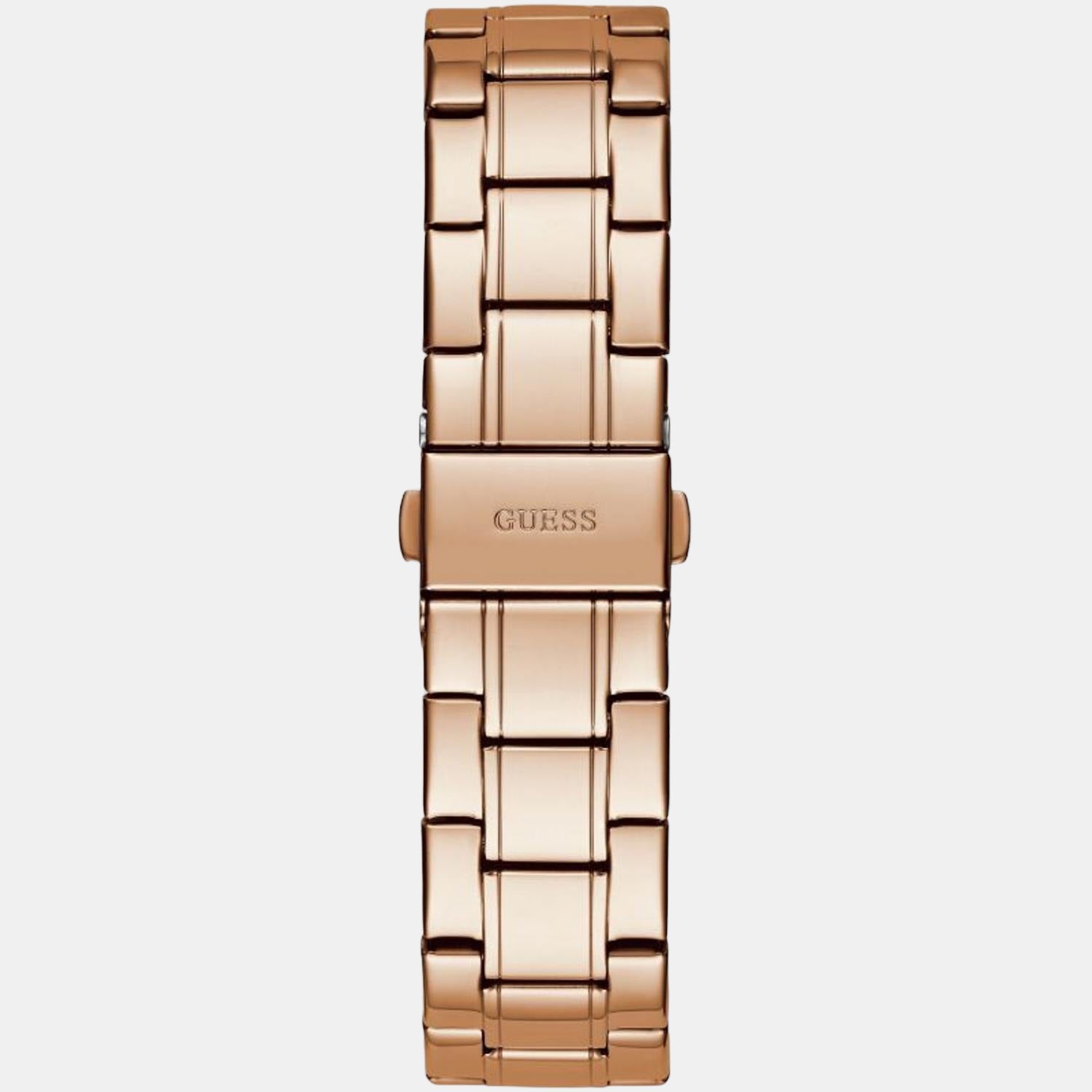 Glitter Burst Women Quartz Rose Gold Dial Analog Stainless Steel Watch GW0405L3