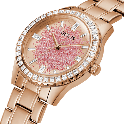 Guess Glitter Burst Rose Gold Dial Women 38mm