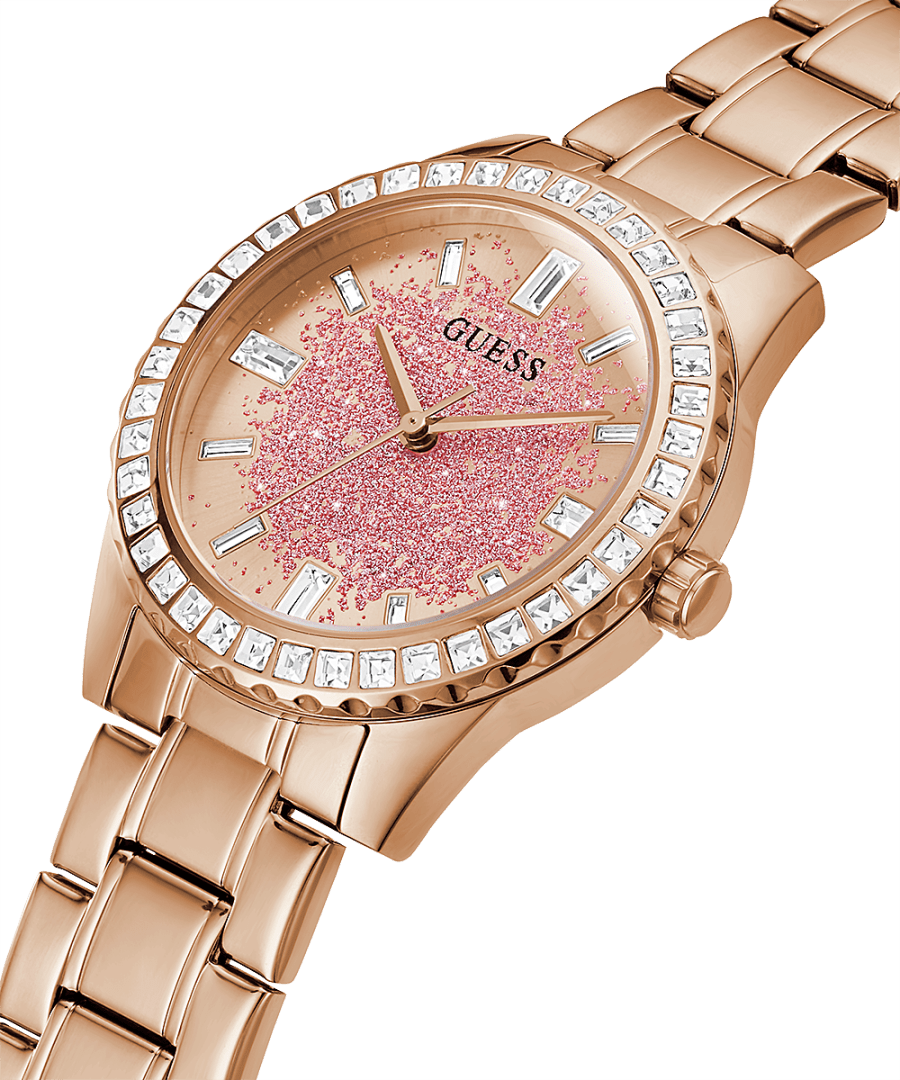 Guess Glitter Burst Rose Gold Dial Women 38mm