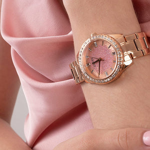 Guess Glitter Burst Rose Gold Dial Women 38mm