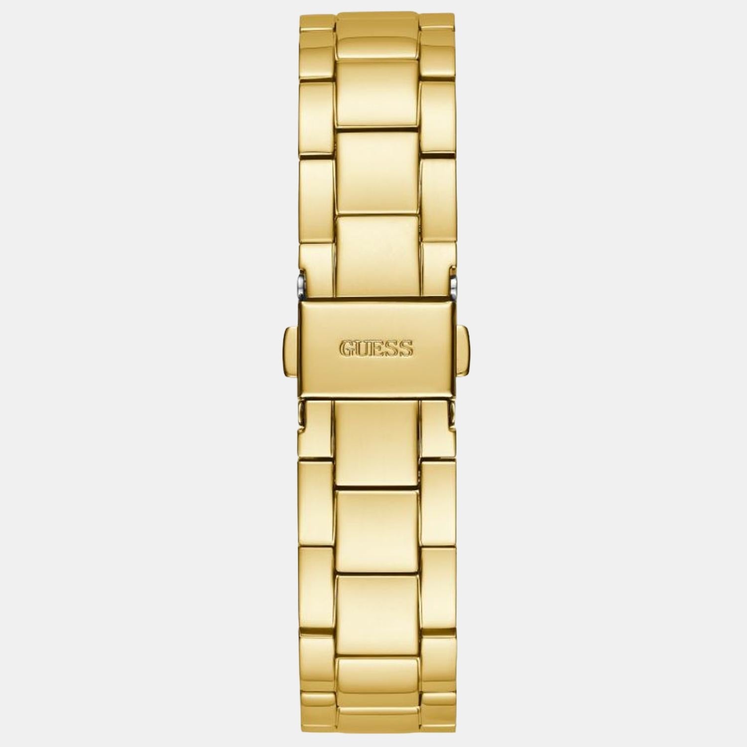 Crown Jewel Women Quartz Gold Dial Chronograph Stainless Steel Watch GW0410L2