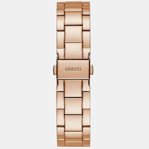 Crwon Jewel Women Quartz Rose Gold Dial Chronograph Stainless Steel Watch GW0410L3