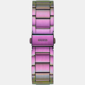 Crown Jewel Women Quartz Purple Dial Chronograph Stainless Steel Watch GW0410L4