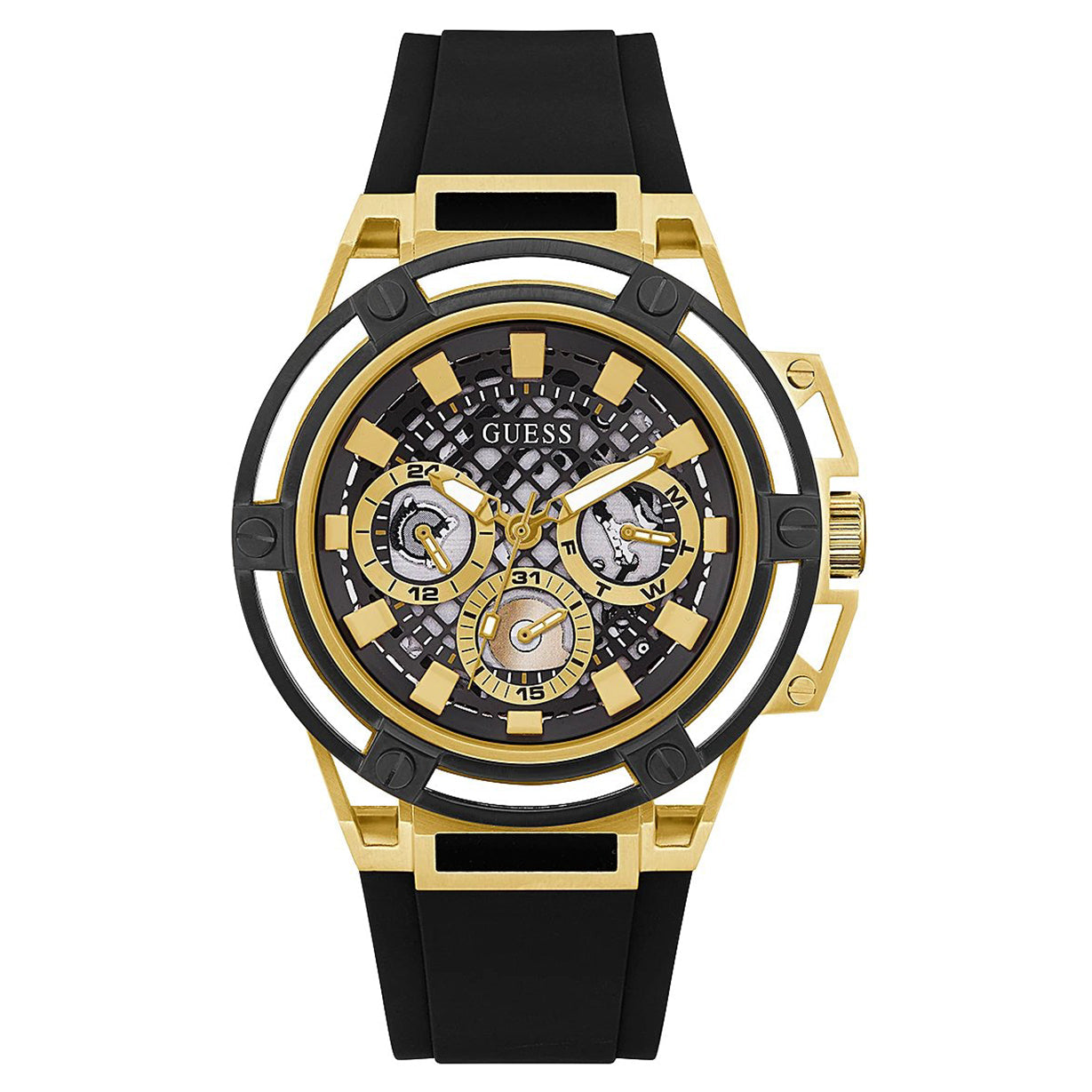Guess Matrix Black Dial Men 46mm